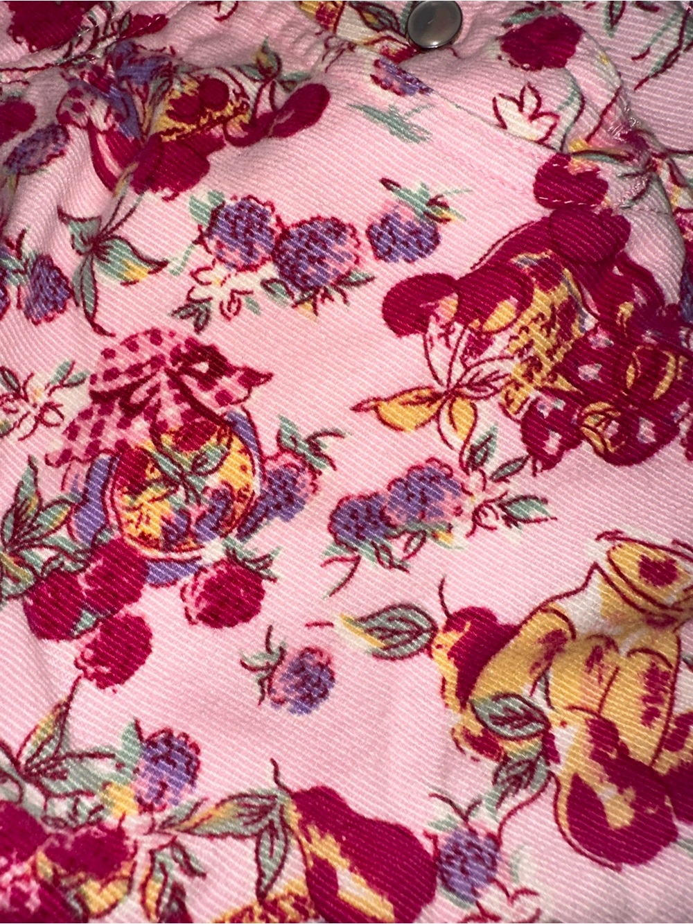 Vtg Cotton Fruit & Jam Print Overalls - Picture 4 of 8